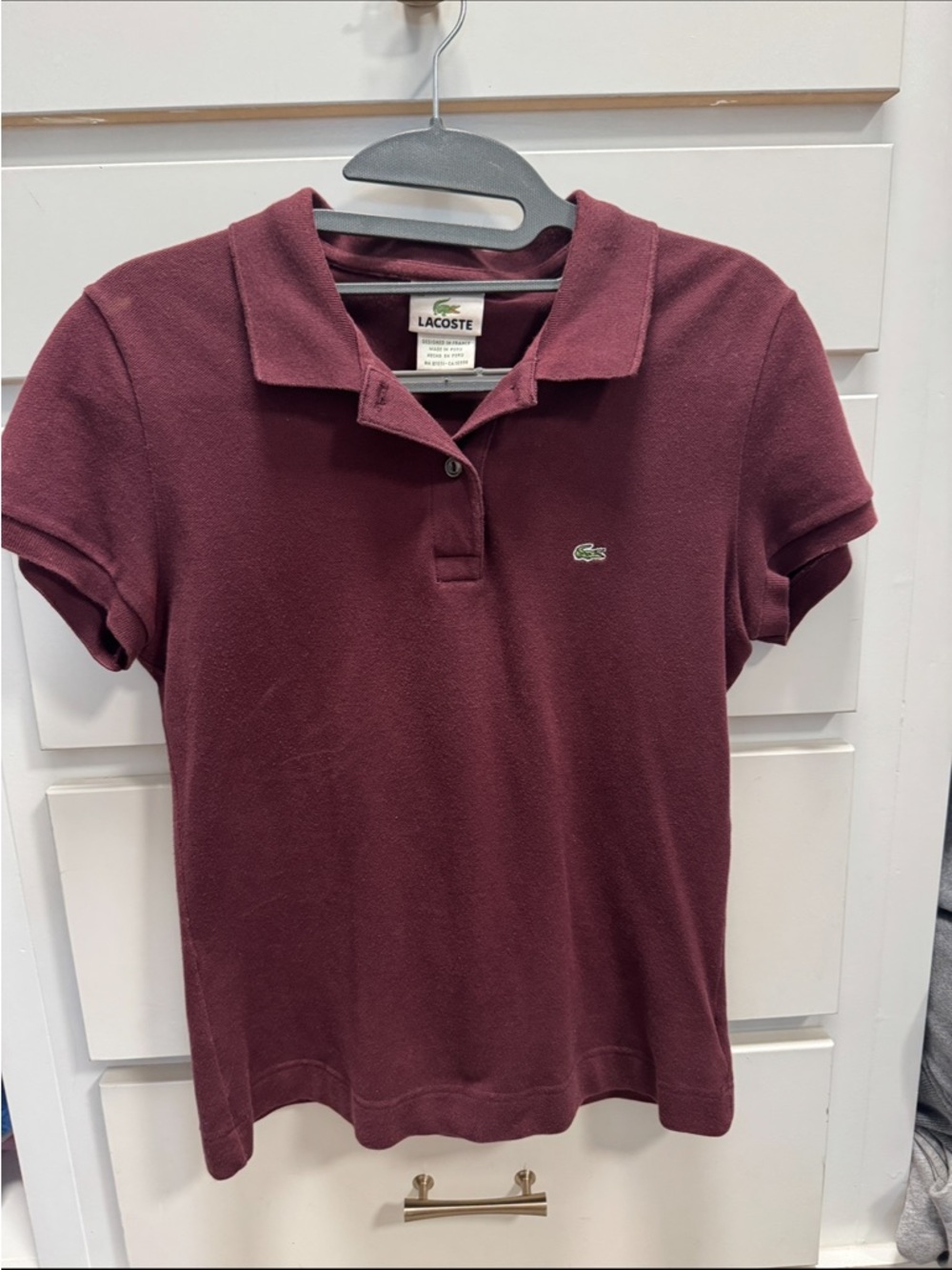 Lacoste Short Sleeve Polo - Wine